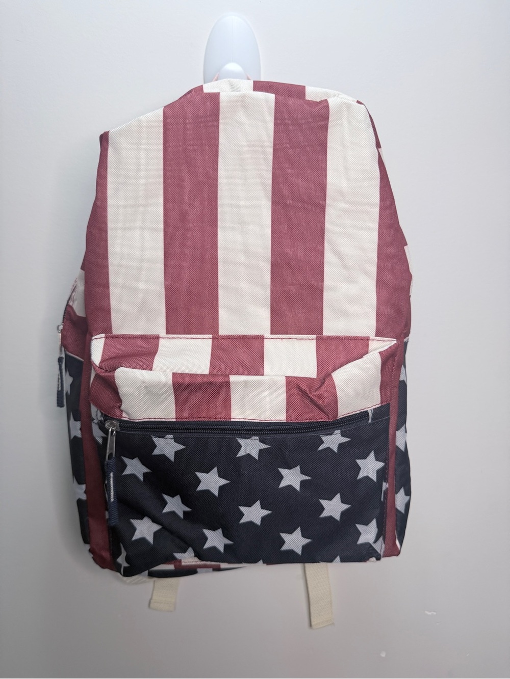 Rare Striped Red & White Stars Backpack - Casual Men's Backpack